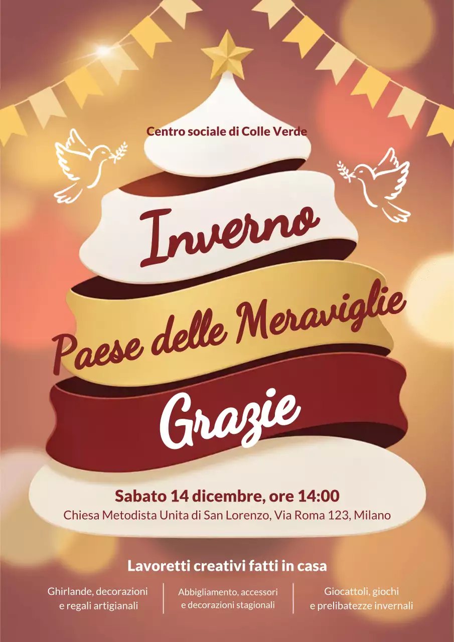 Manifesto dell'evento festivo Brown Festive