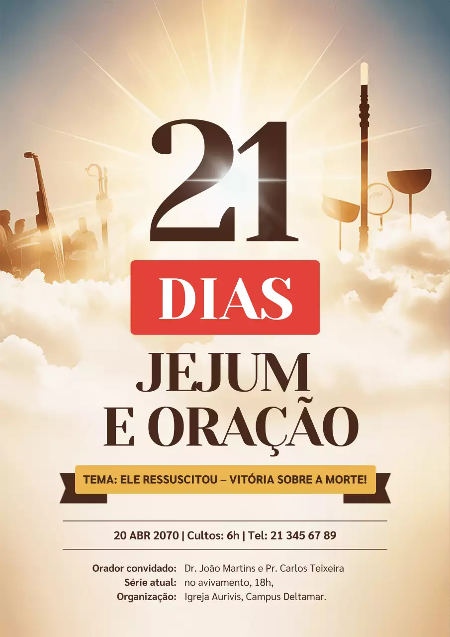 Pôster religioso moderno bege