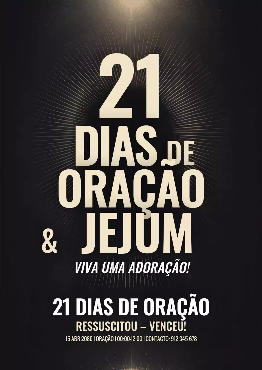 Pôster de anúncio de oração moderno bege