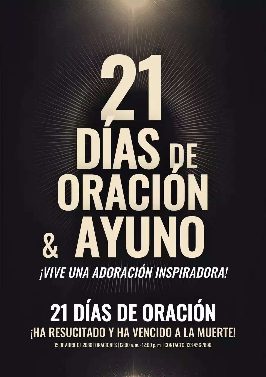 Cartel de oración moderno en beige