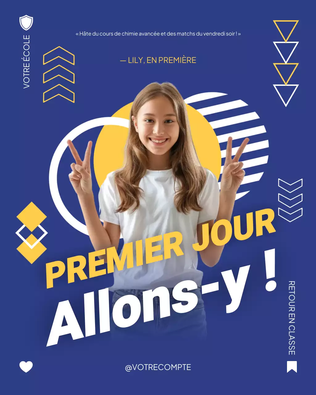 Publication Instagram sur la rentrée scolaire pour les lycéens