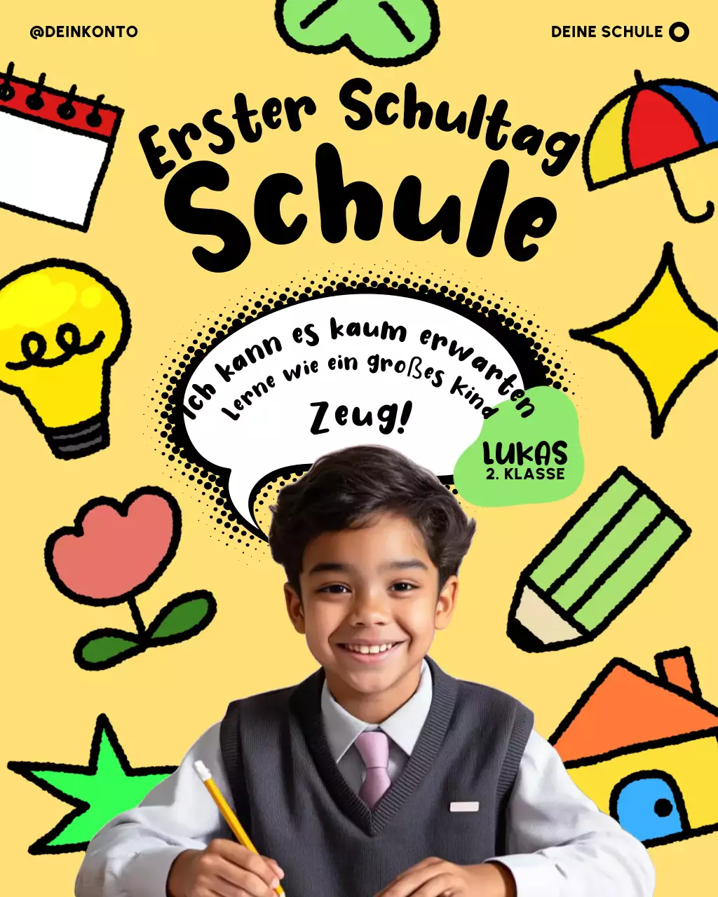 Instagram-Post zum ersten Schultag