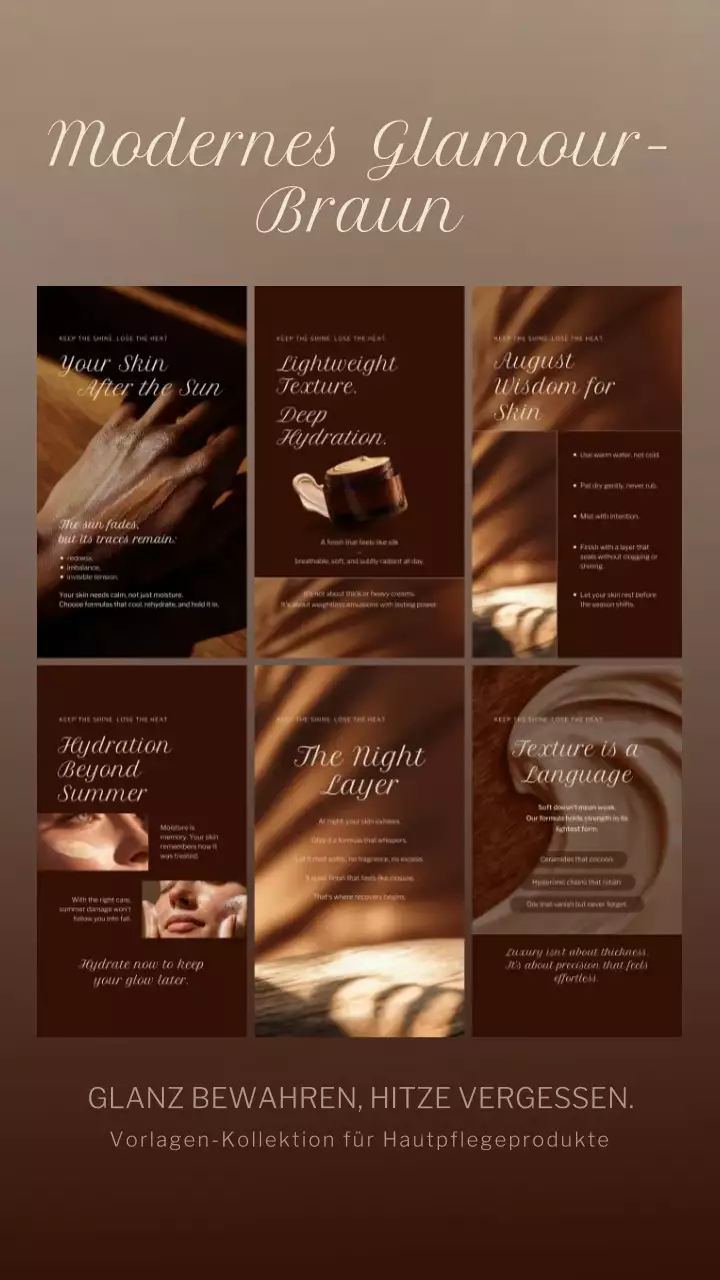 Instagram-Story-Beitrag zur Promotion von Brown Modern Skincare