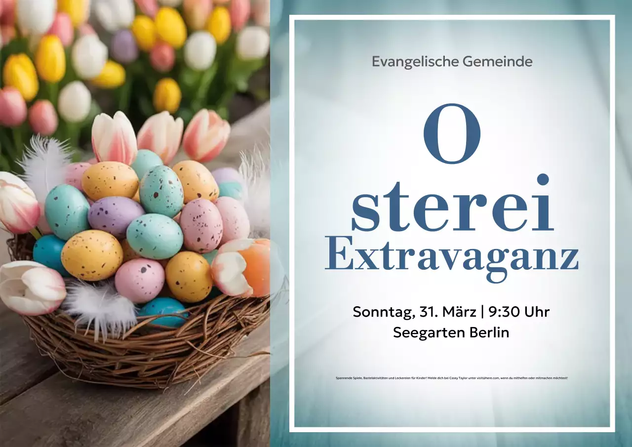 Buntes traditionelles Oster-Event-Plakat