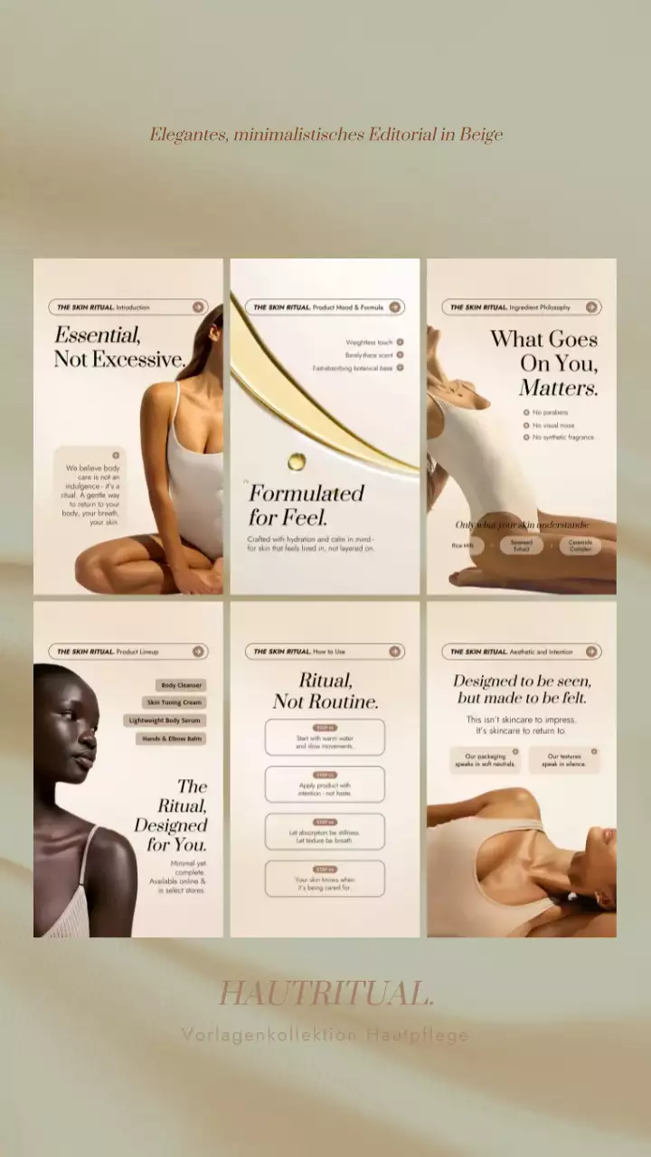Beige Minimal Skincare Werbung Instagram Story Post