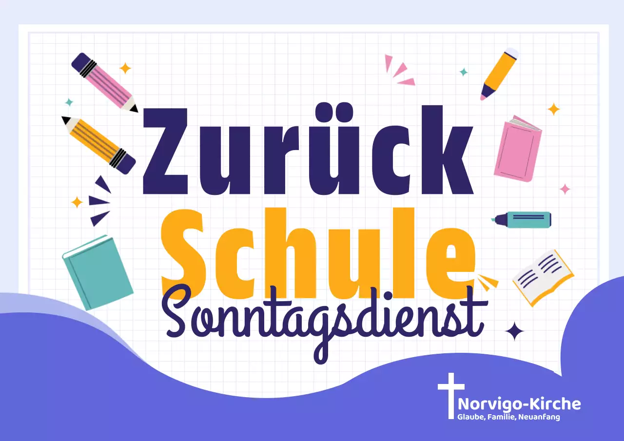 Lila modernes Schulveranstaltungsplakat