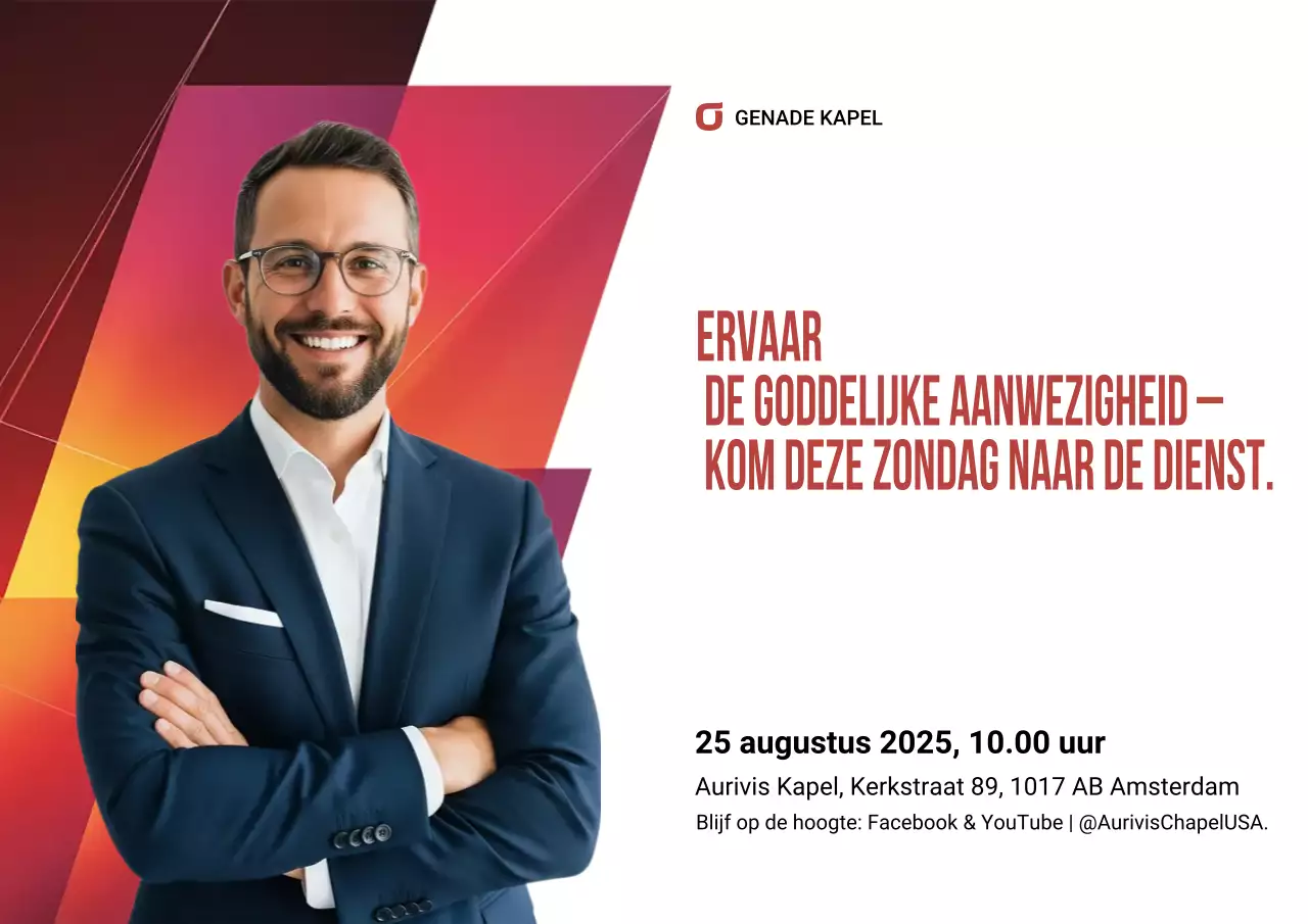 Rode moderne aanbiddingsuitnodigingsposter