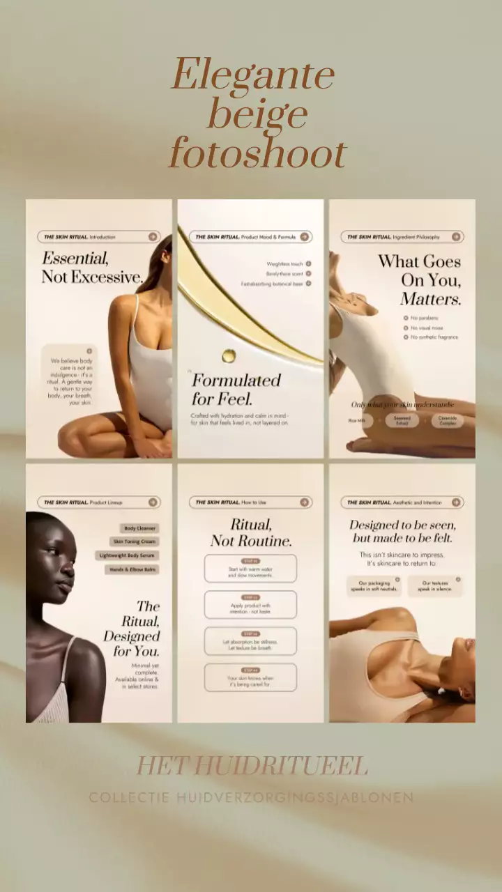 Beige Minimal Skincare Advertentie Instagram Story Post