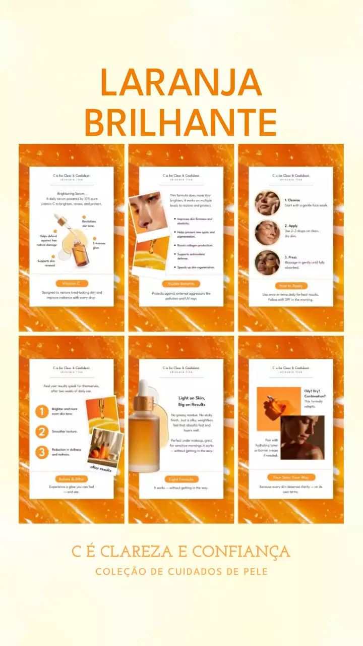 Publicação de história do Instagram da Orange Modern Skincare