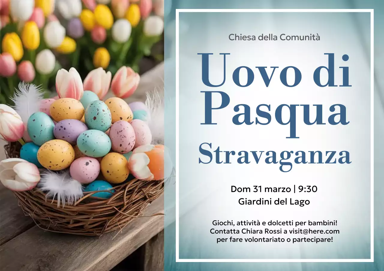 Manifesto colorato dell'evento pasquale tradizionale