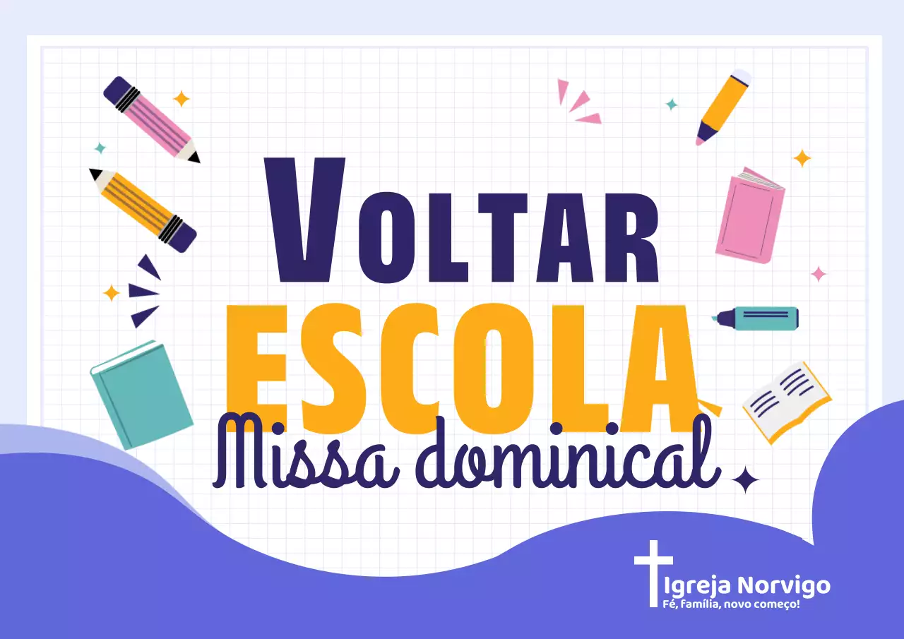Cartaz de evento escolar moderno roxo