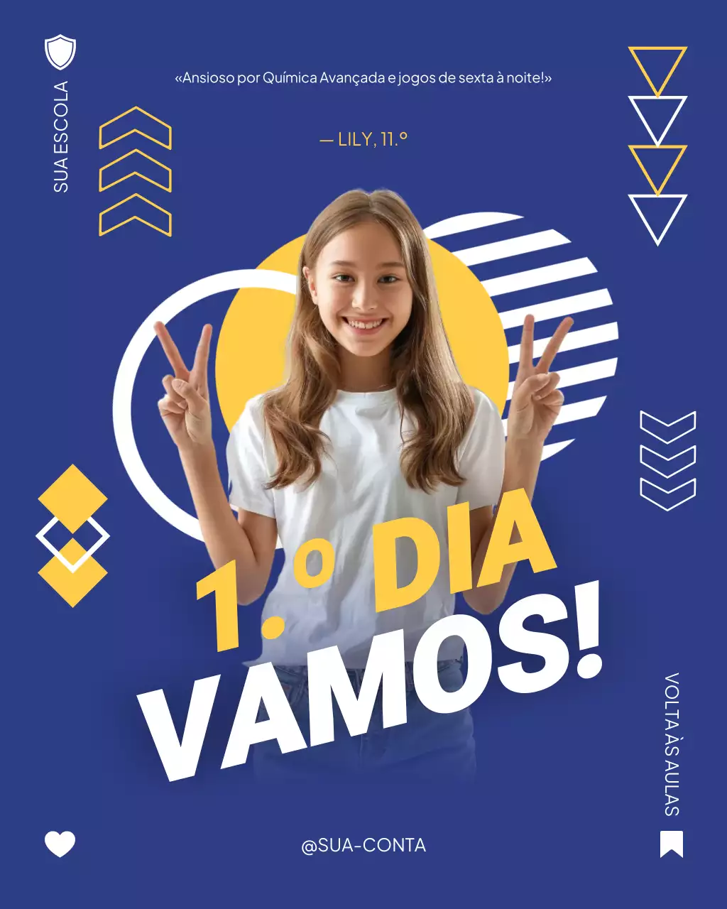 Postagem no Instagram sobre a volta às aulas para alunos do ensino médio