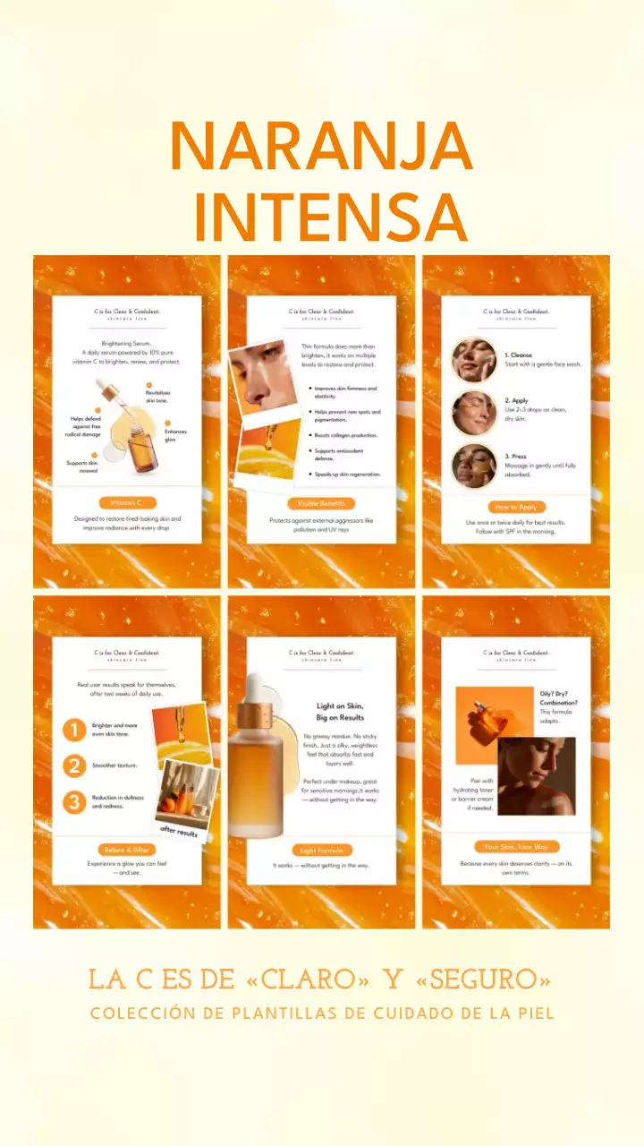Publicación en la historia de Instagram del anuncio de Orange Modern Skincare