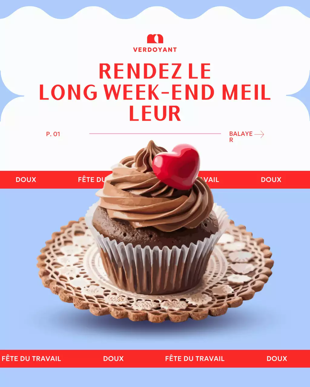 Publication Instagram pour la promotion d'un dessert élégant et violet