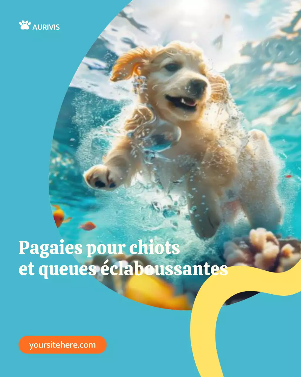 Publicité pour un animal de compagnie bleu et ludique sur Instagram