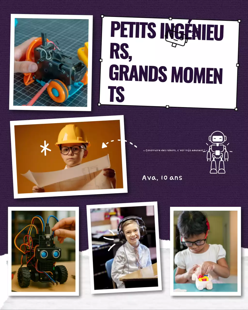 Publication Instagram : Moment de robotique ludique violette