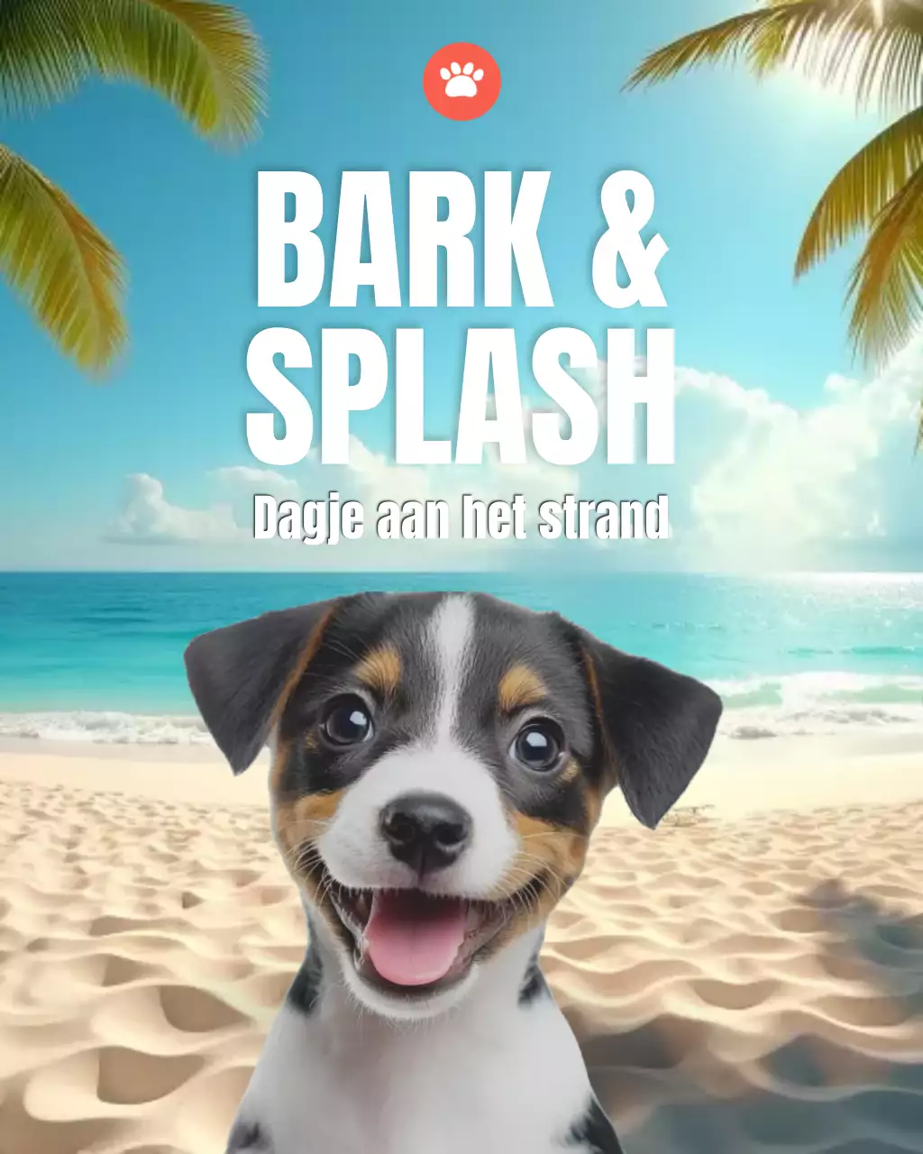 Uitnodiging voor het Blue Playful Dog-evenement op Instagram