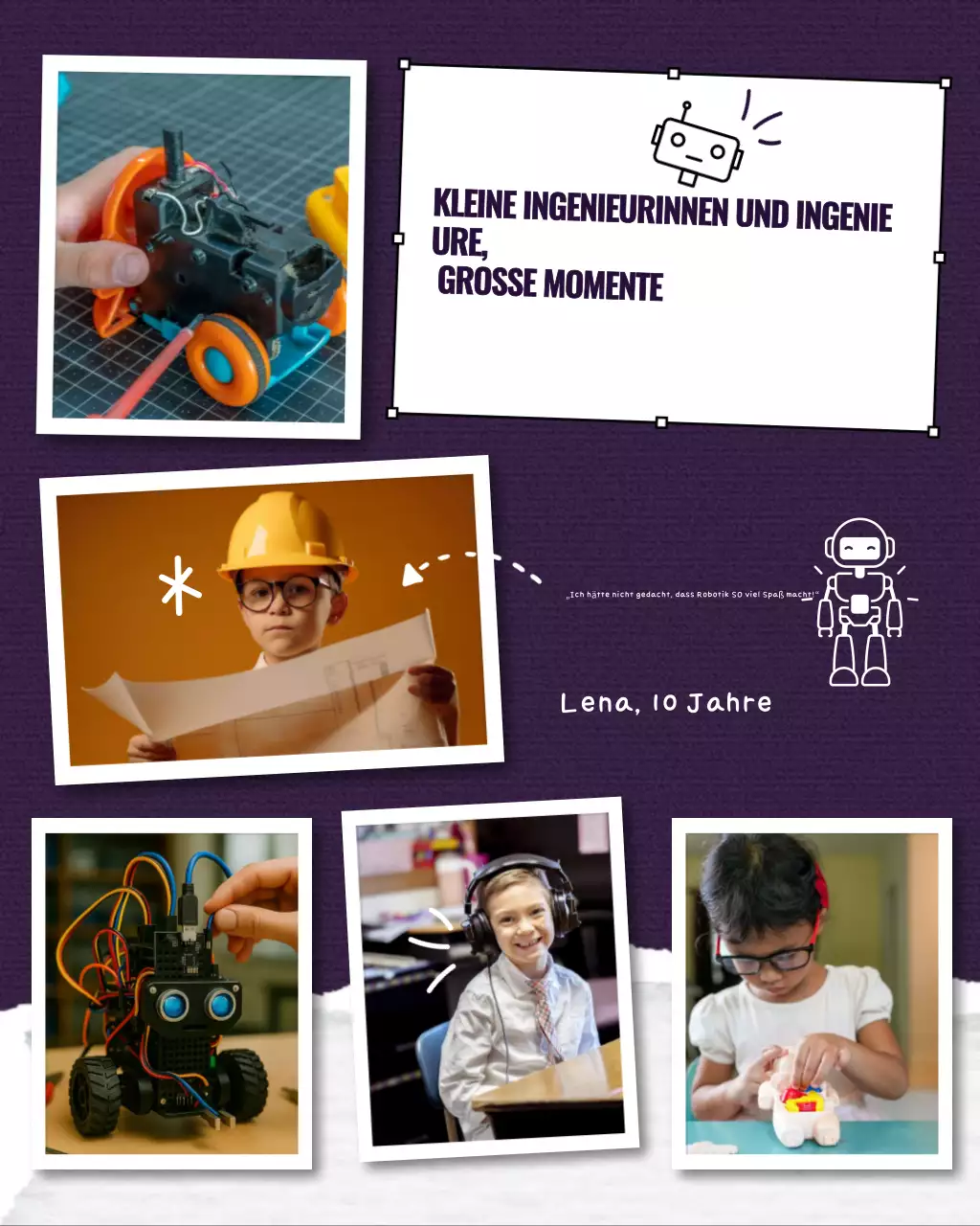 Lila Instagram-Post zu Playful Robotics Moment