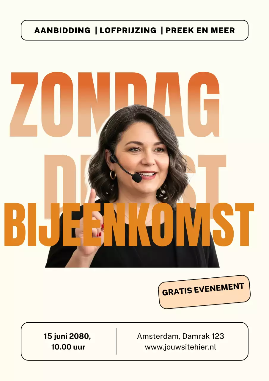 Oranje Modern Gathering Aankondigingsposter