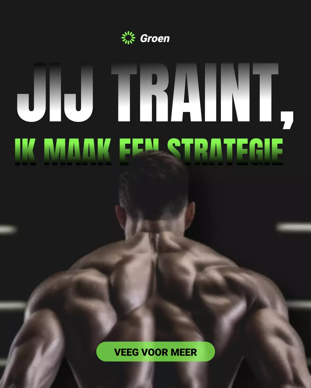 Black Bold Fitness Promotie Instagram Post