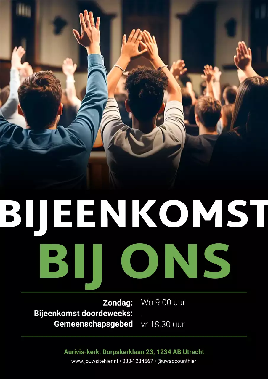 Groene Moderne Gemeenschapsuitnodigingsposter