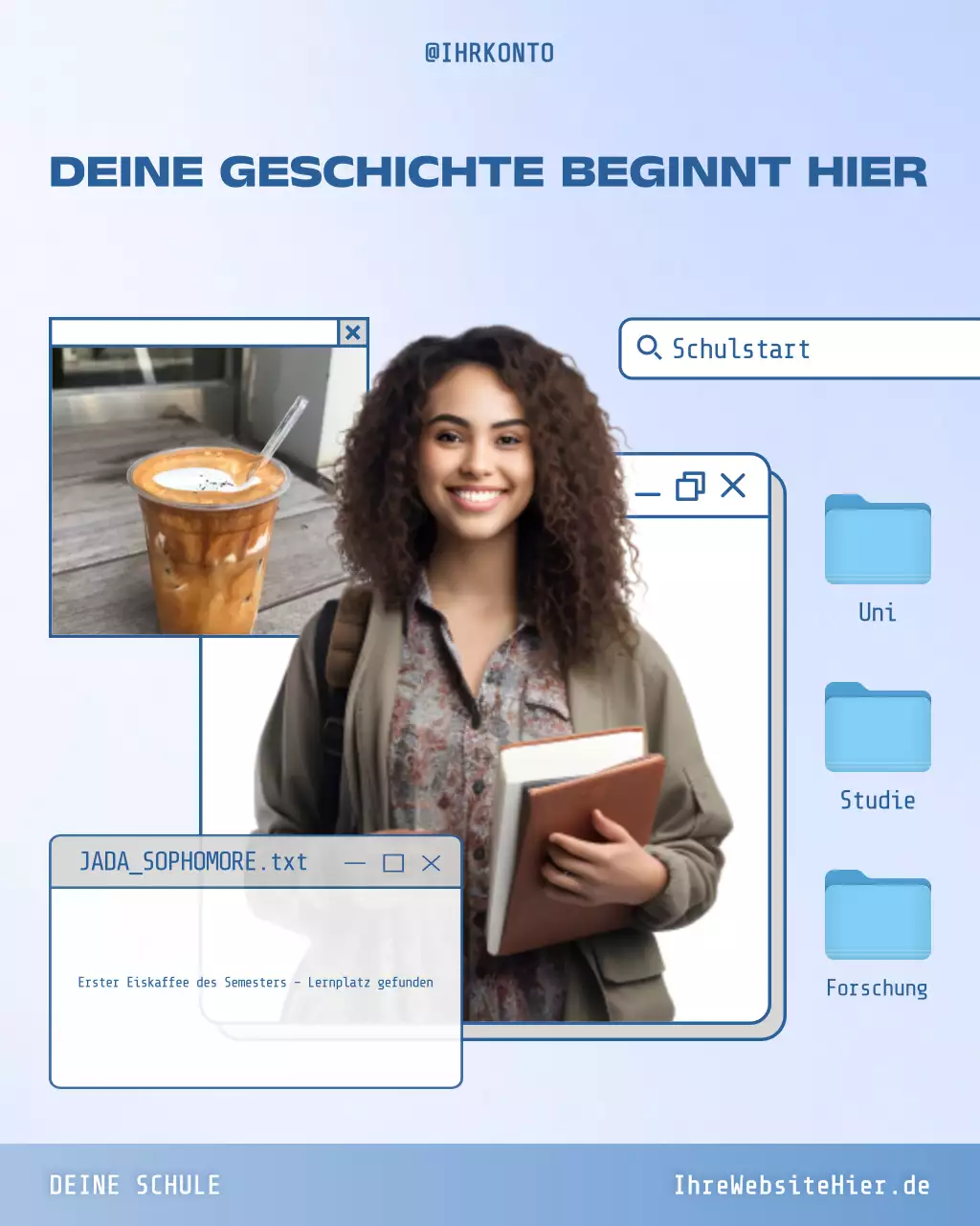 Instagram-Post zum ersten Tag des neuen Semesters an der Universität