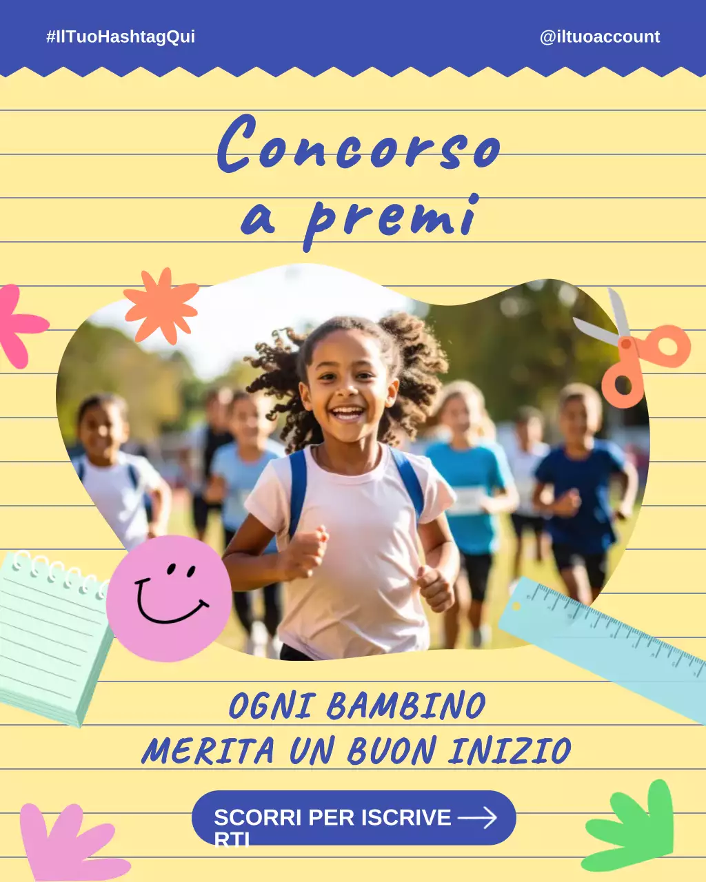 Post su Instagram per il giveaway della comunità per il ritorno a scuola