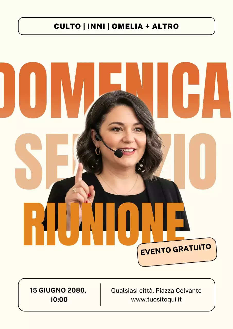 Manifesto dell'annuncio dell'Orange Modern Gathering