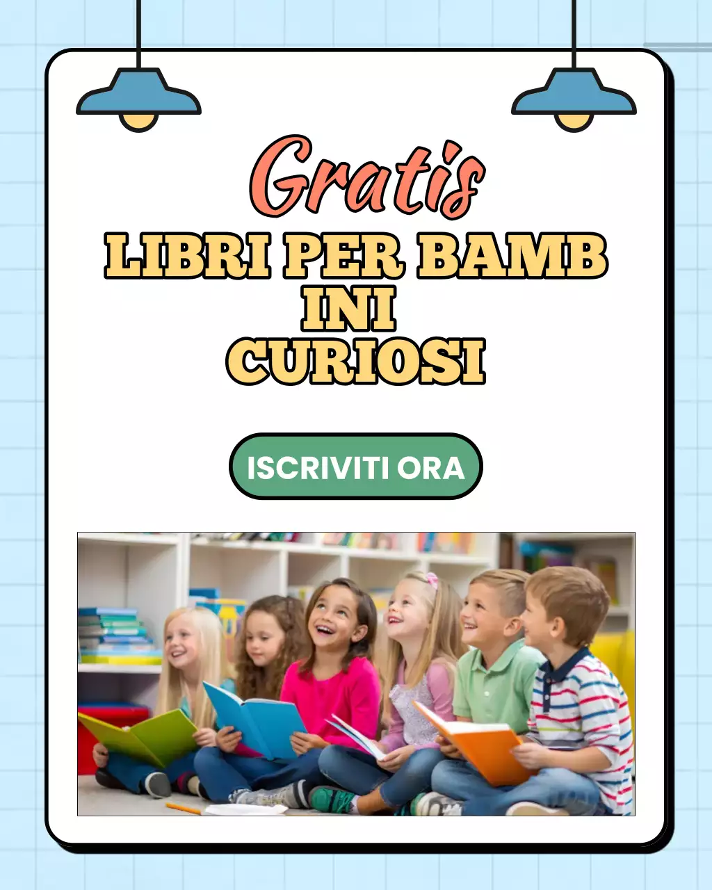 Post di Instagram promozionale di Blue Retro Books