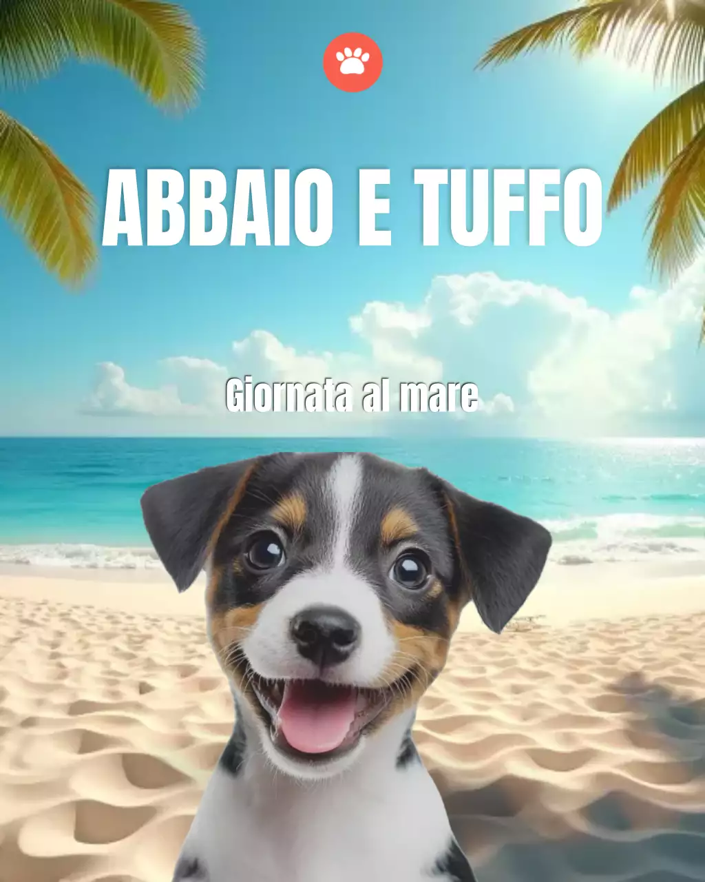 Post di Instagram con invito all'evento Blue Playful Dog