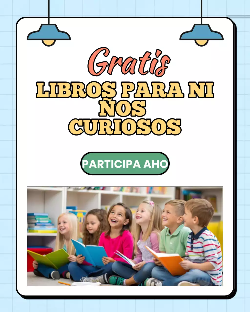 Publicación de Instagram de promoción de Blue Retro Books