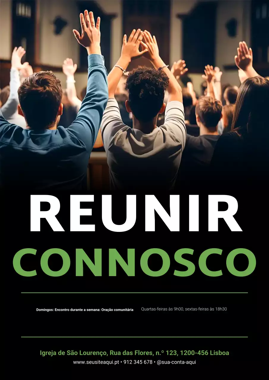Cartaz de convite para a comunidade moderna verde