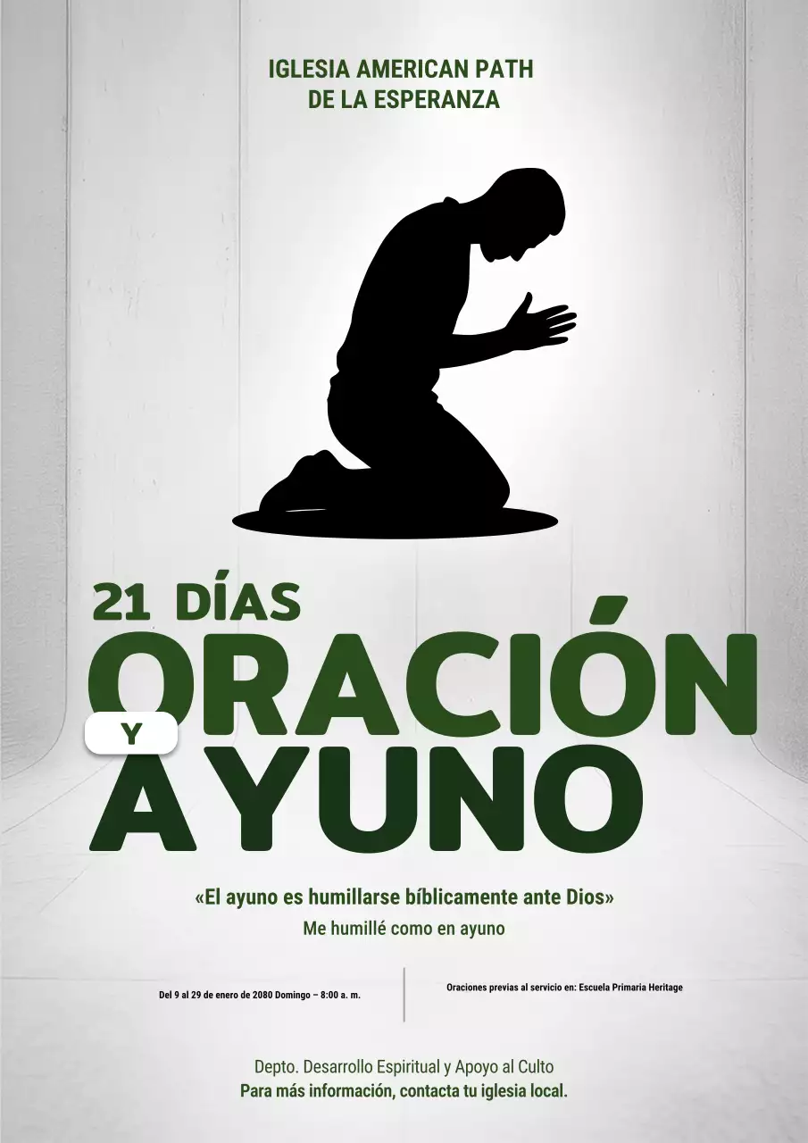 Cartel minimalista negro de oración