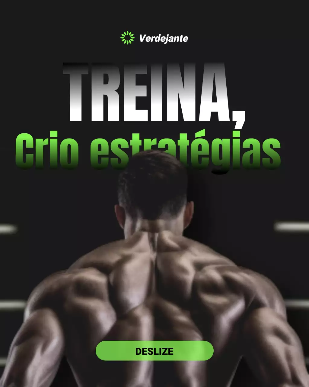 Postagem promocional de fitness em negrito no Instagram