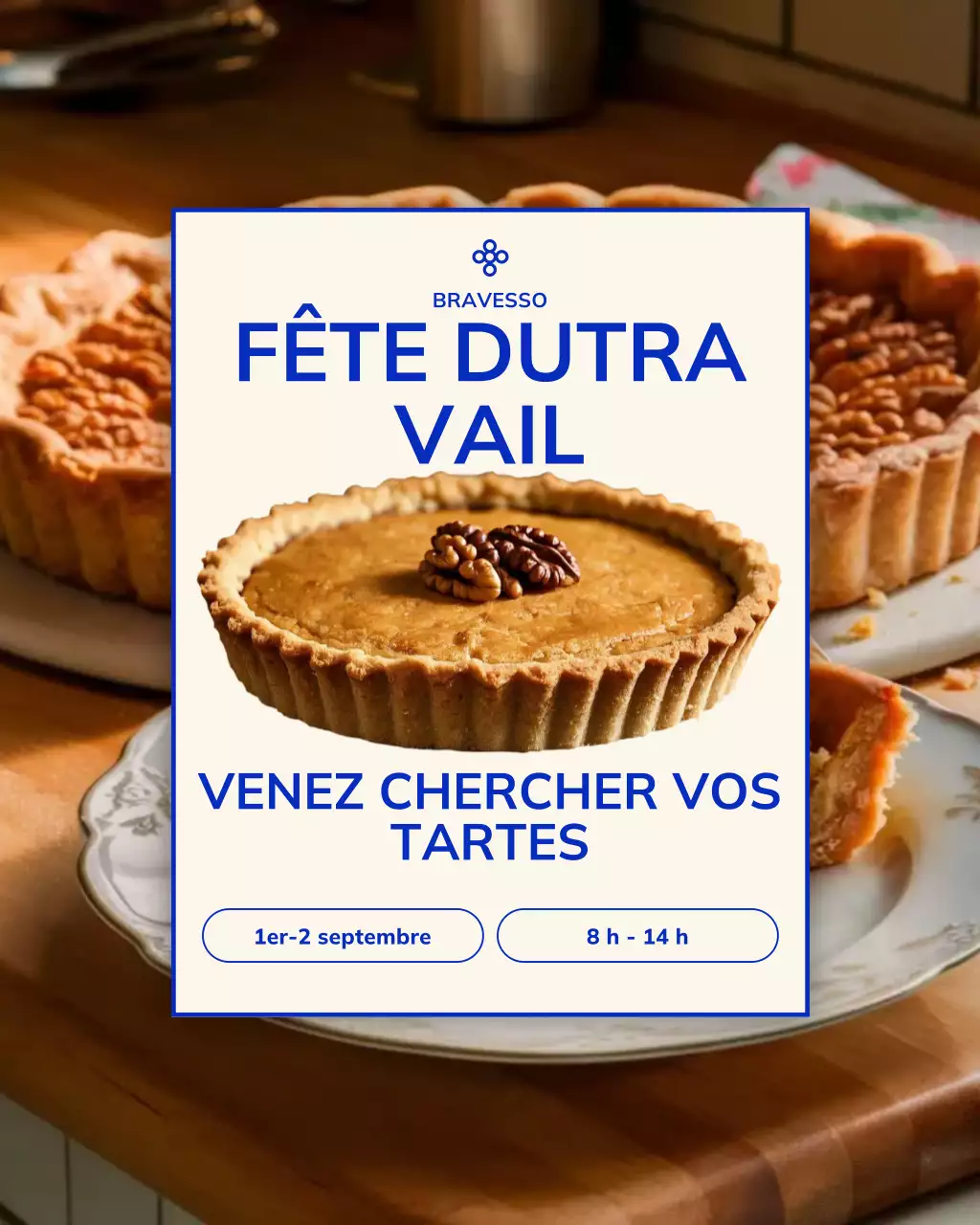 Publication Instagram promotionnelle sur la tarte rétro à l'orange
