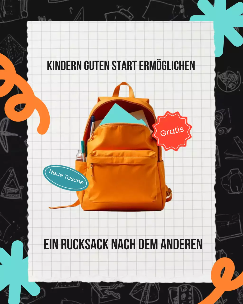 Instagram-Beitrag zur Black Modern Back to School-Gewinnspielaktion