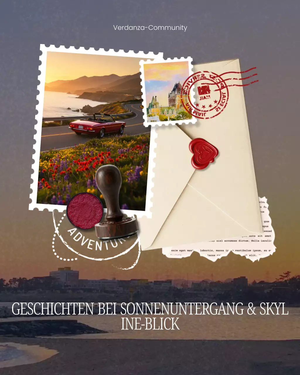 Beige und Weiß Scrapbook Collage Labor Day Reise Instagram Karussell Post