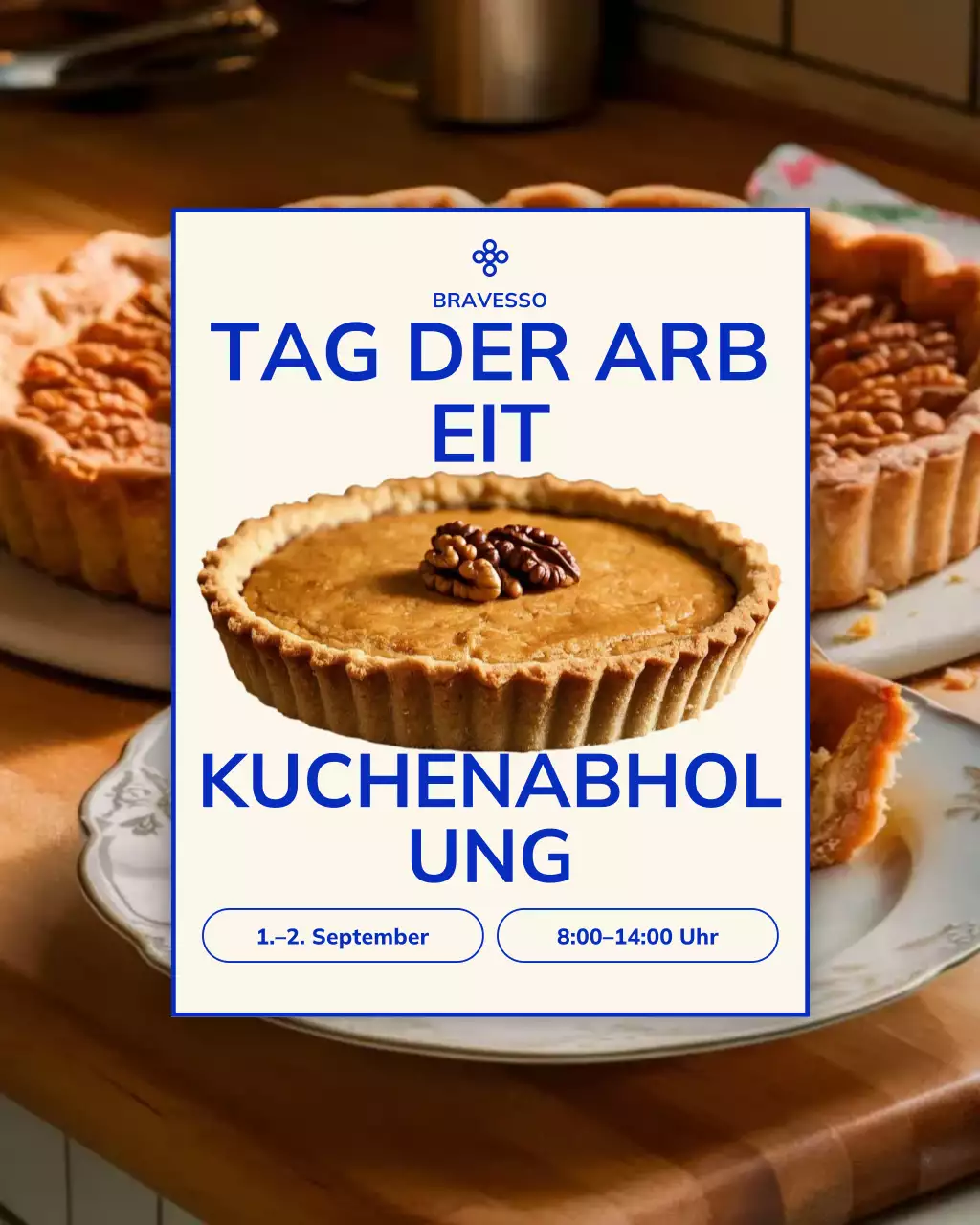 Instagram-Post zur Orange Retro Pie-Werbung