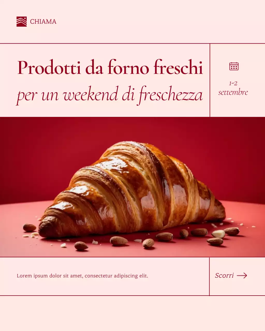 Post di Instagram sulla promozione della Red Elegant Bakery
