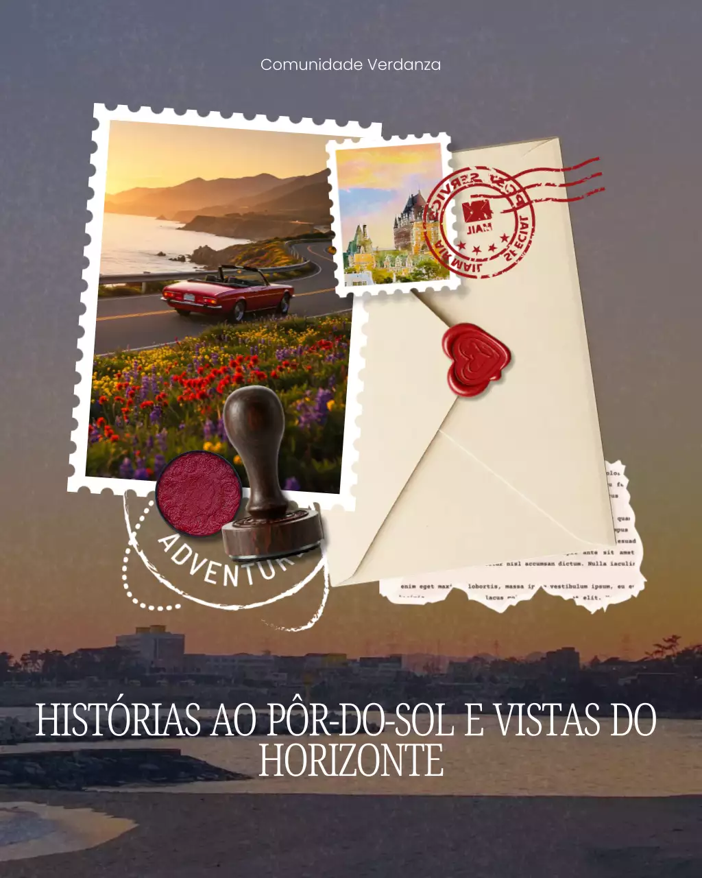 Colagem de álbum de recortes bege e branco - Postagem de carrossel do Instagram para viagens no Dia do Trabalho