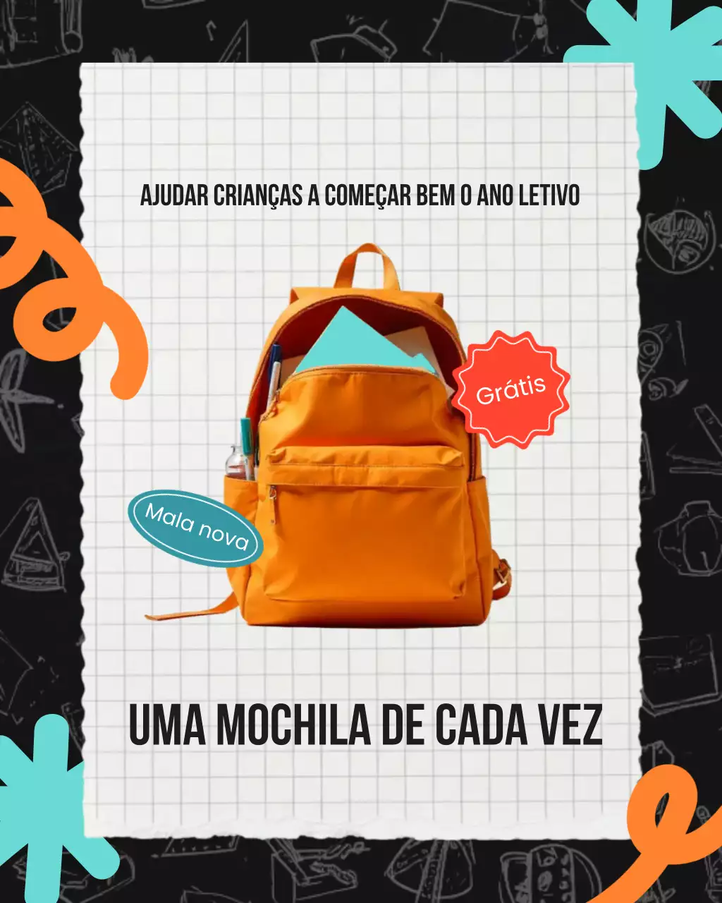 Postagem promocional do sorteio de volta às aulas da Black Modern no Instagram