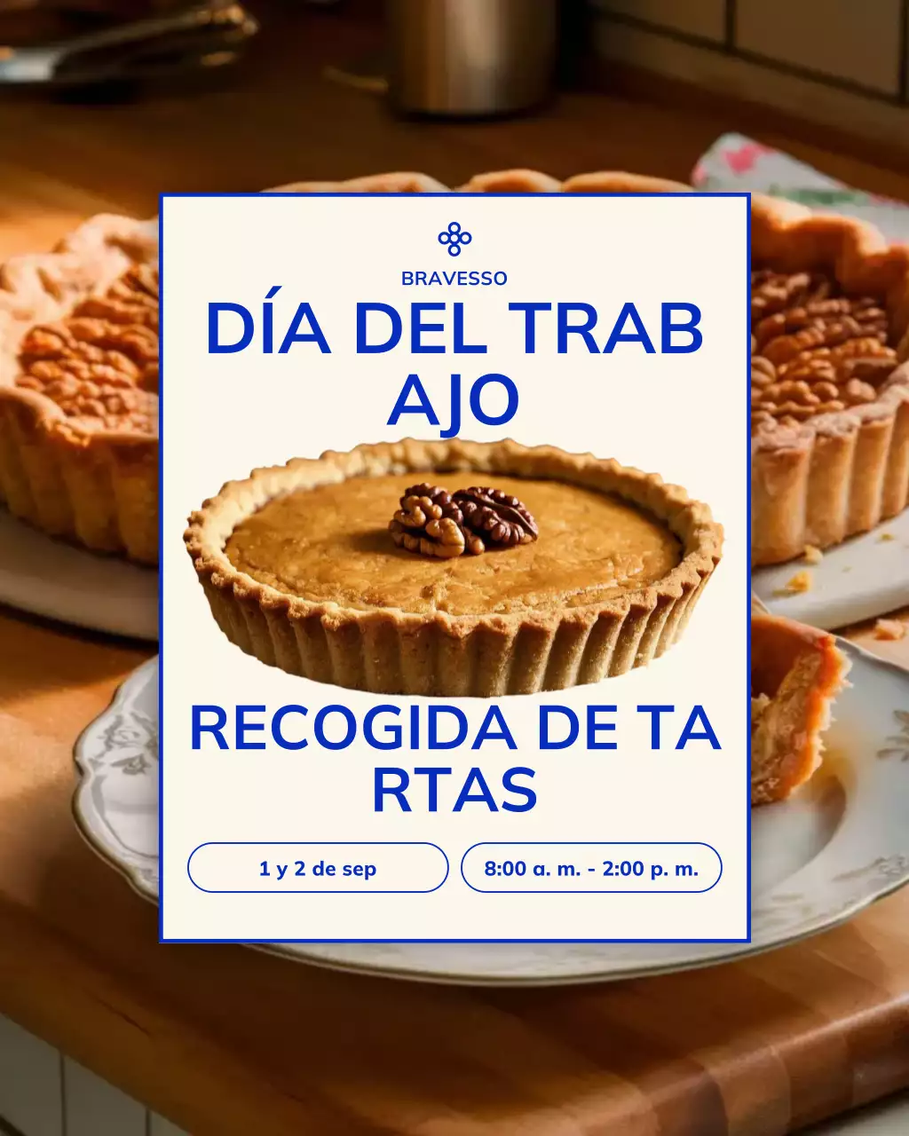 Publicación de Instagram sobre la promoción de la tarta retro naranja
