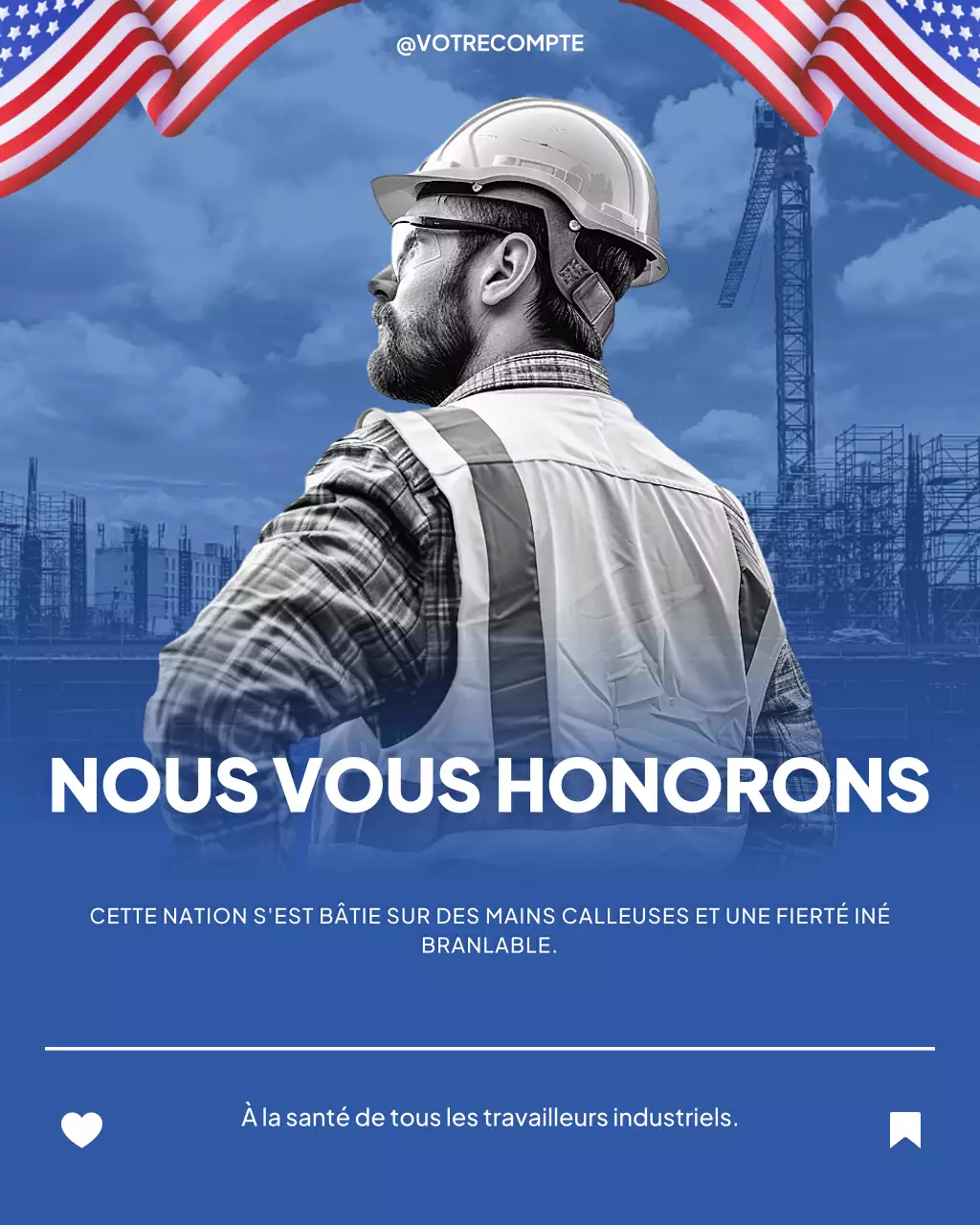 Message de célébration de la fête du Travail sur Instagram