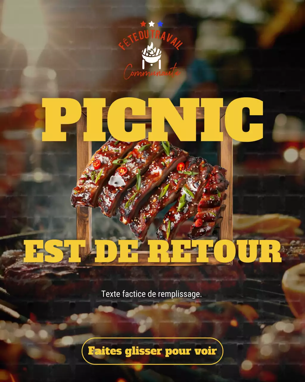 Publication Instagram sur le pique-nique de la fête du Travail