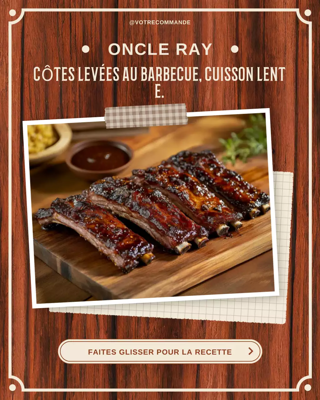 Recette familiale de viande et de grillades au barbecue pour publication Instagram