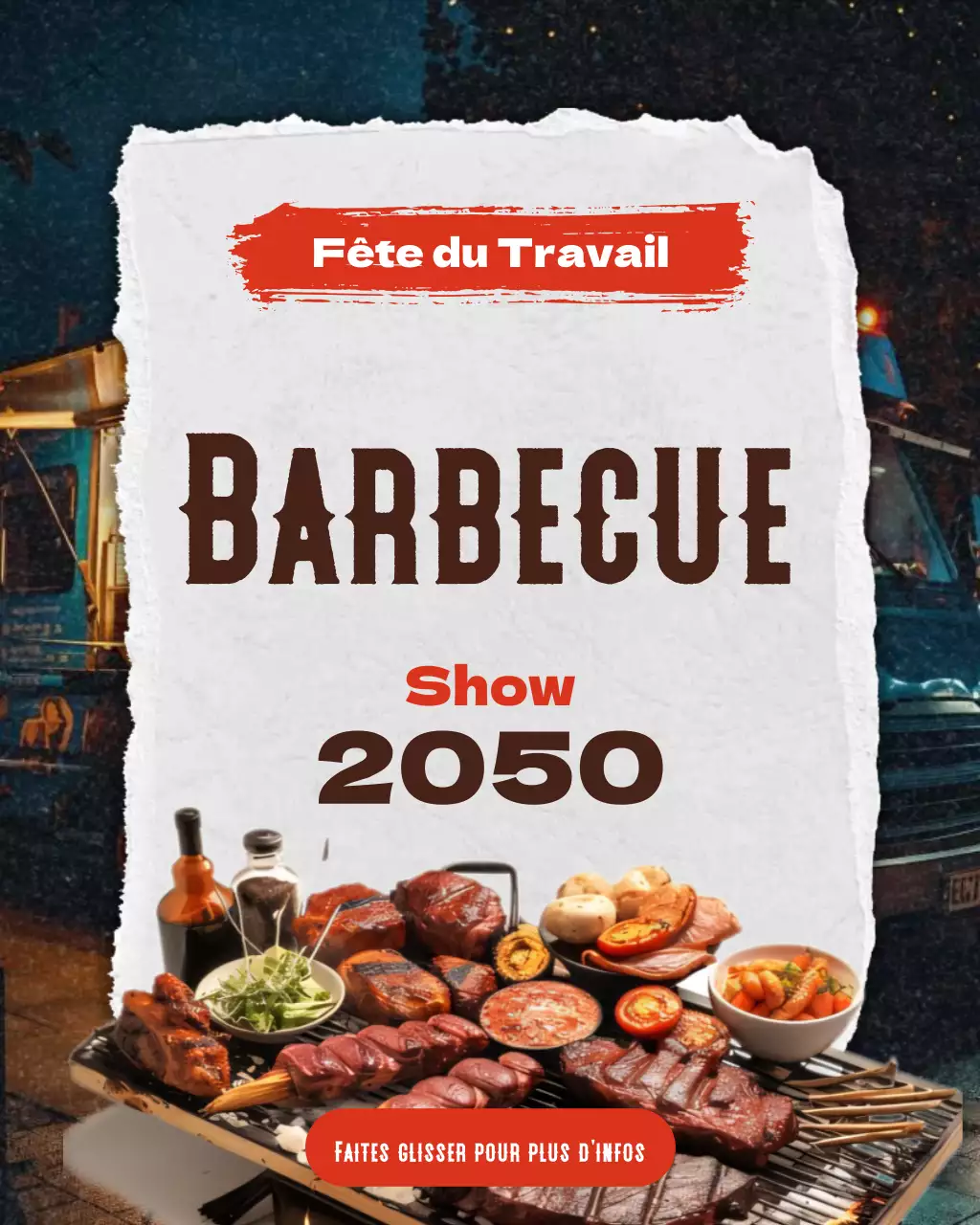 Publication Instagram sur un événement barbecue rétro