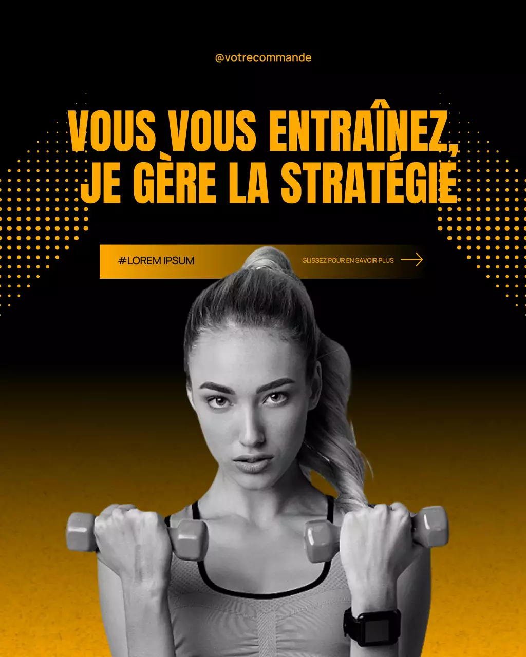 Publication Instagram de promotion de Yellow Bold Fitness
