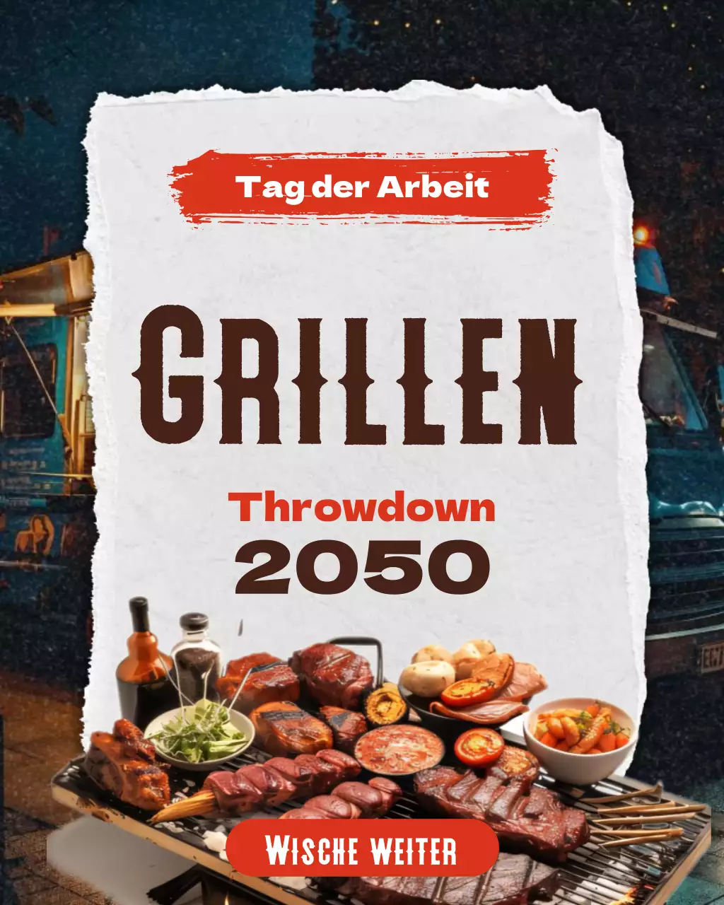 Instagram-Beitrag zum Retro-BBQ-Event