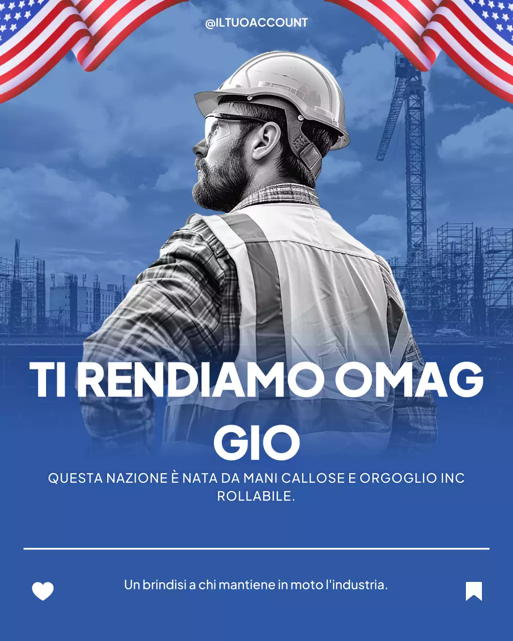 Messaggio di celebrazione del Labor Day su Instagram