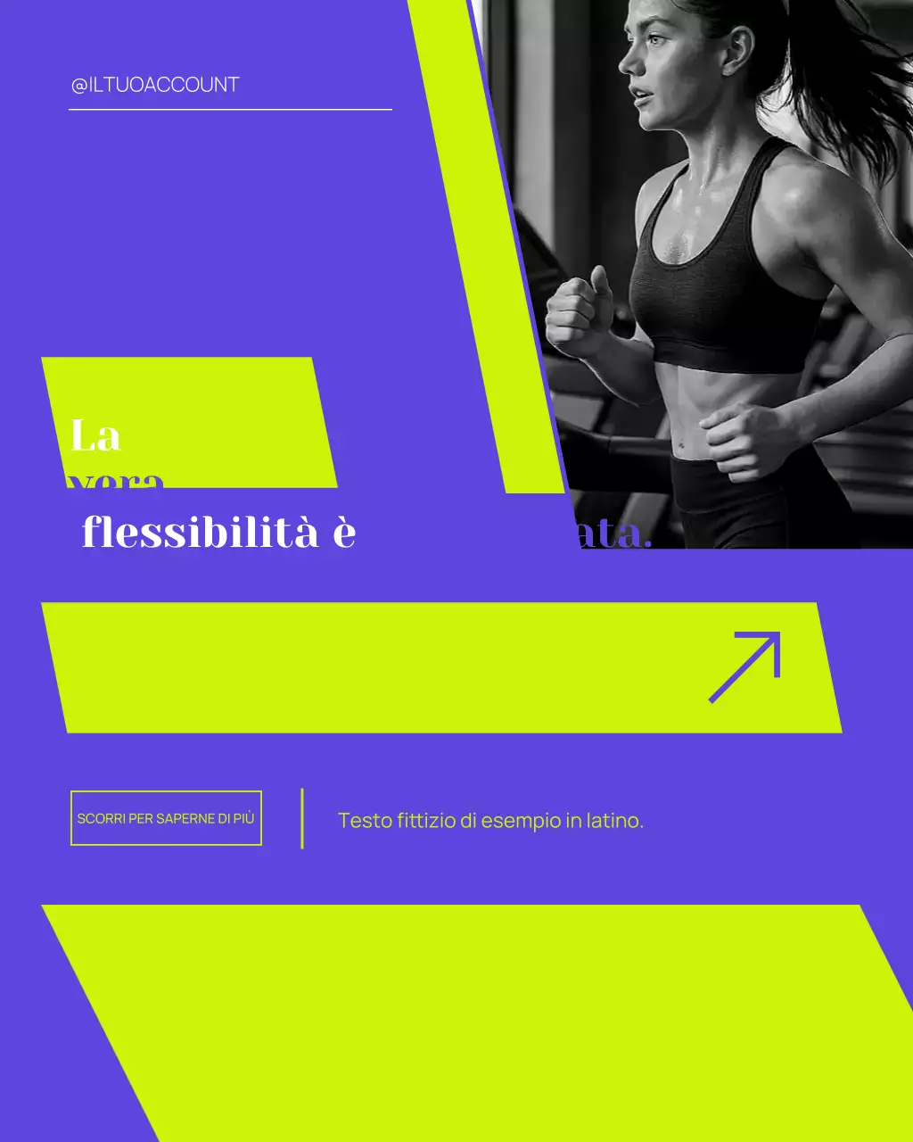 Post Instagram pubblicitario di Purple Modern Fitness